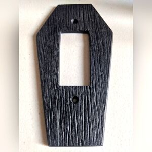 Vampire Black Coffin Outlet Cover Plate Gothic Dark Academia Halloween
